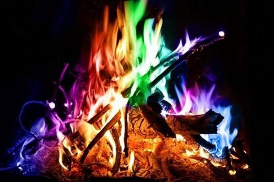 Zauberpulver Regenbogen - Flammenfärbung 10er Pack 1 