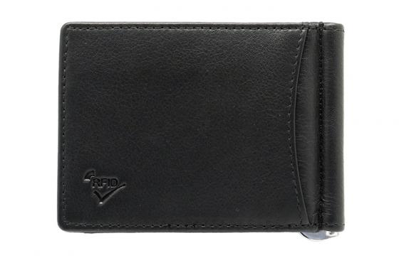 Porte-monnaie en cuir - Noir, Personnalisable 1 