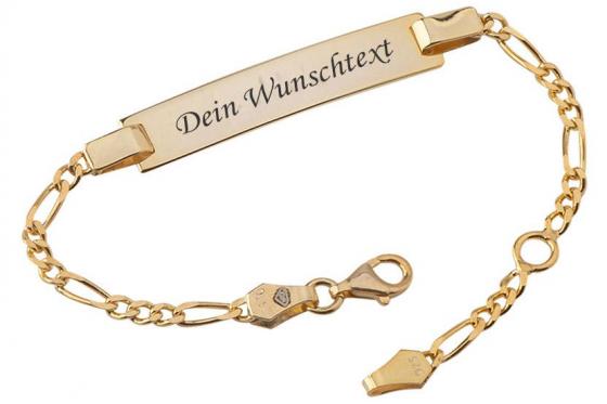 Gourmette en argent 925 plaqué or - Personnalisable  