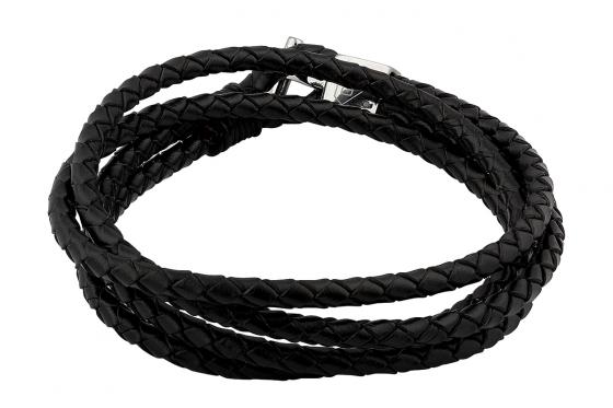 Vintage Lederarmband Schwarz - mit Gravur 1 