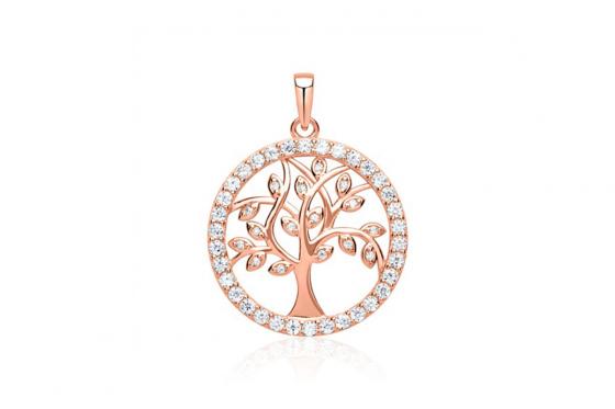 Collier en argent 925 plaqué or - Chaîne avec pendentif arbre de vie 1 