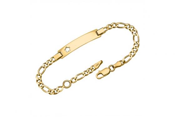 925er Silberarmband vergoldet - mit Gravur  