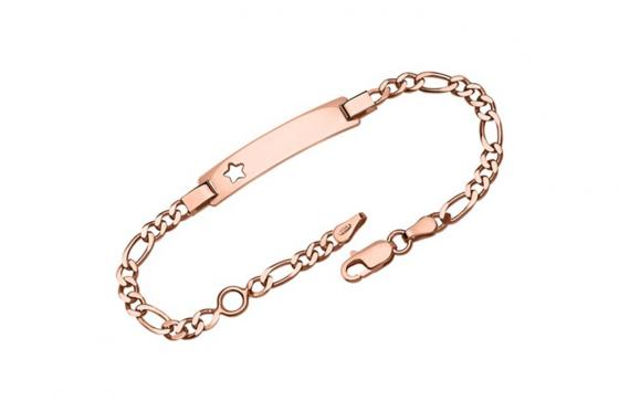 925er Silberarmband vergoldet - mit Gravur  