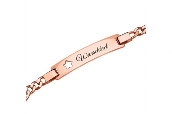 925er Silberarmband vergoldet - mit Gravur 1 