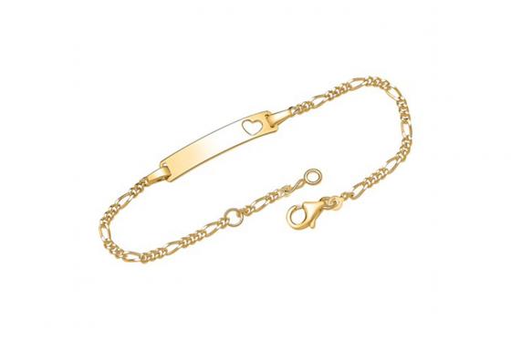 925er Silberarmband vergoldet - mit Gravur  