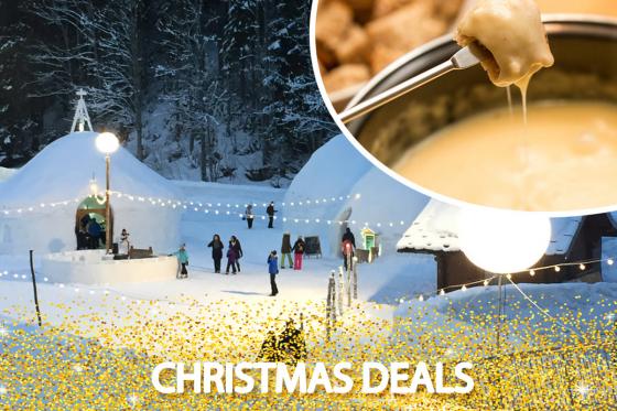 Menu Fondue dans un igloo -  Pour 2 personnes, à Leysin (VD)  