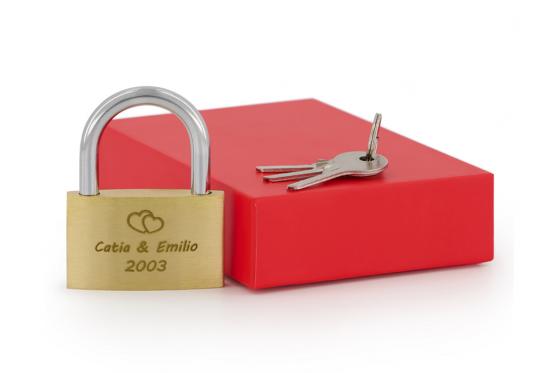 Liebesschloss - mit Gravur 1 