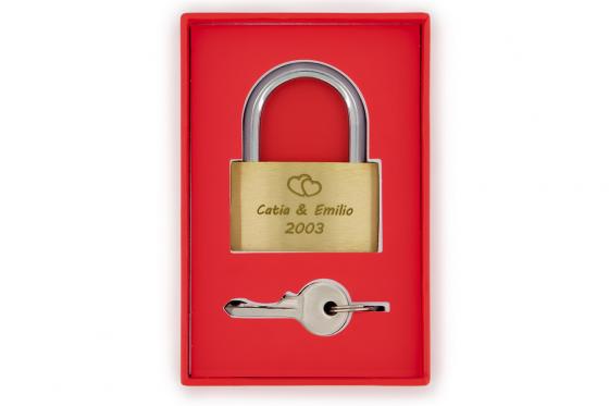Liebesschloss - mit Gravur 2 