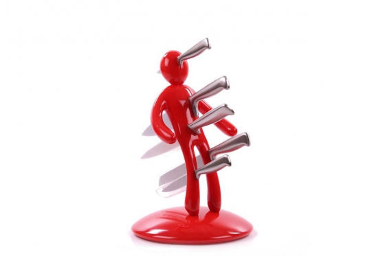 Voodoo Messerblock - in rot oder schwarz  