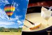 Vol en montgolfière & fondue - Offre de noël - pour 2 personnes, avec fondue au fromage à choix 