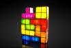 Tetris Lampe - aus Tetris-Bausteinen 