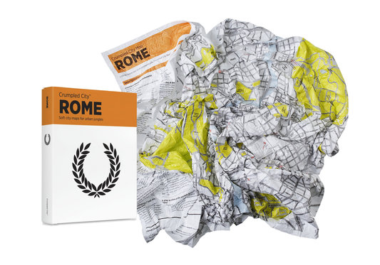 Stadtplan Rom - Crumpled City Map  