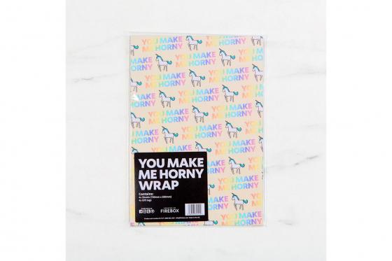 Einhorn Geschenkpapier - You make me horny 1 
