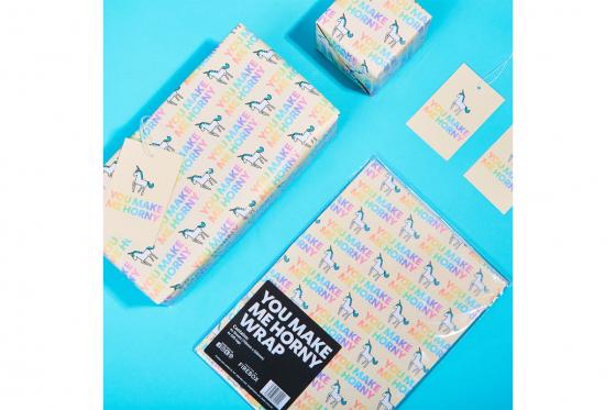 Einhorn Geschenkpapier - You make me horny 2 