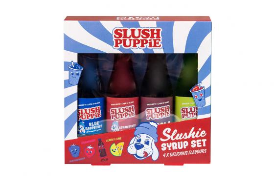 Set de sirops Slush Puppie - Parfums framboise, cerise, Coca & citron 2 