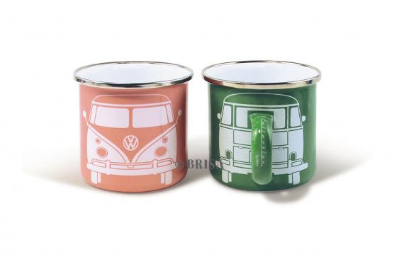 VW Tassen Set - Grün/Rosa  