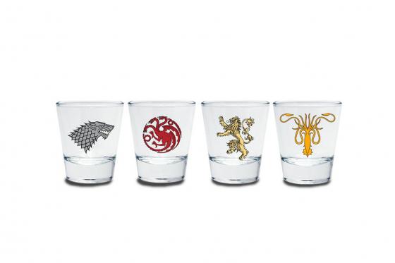 Shotgläser Game of Thrones - Stark, Targaryen, Lannister & Graufreud  