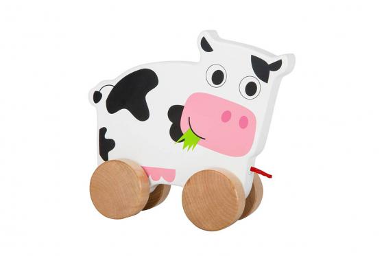 Vache à tirer - En bois  