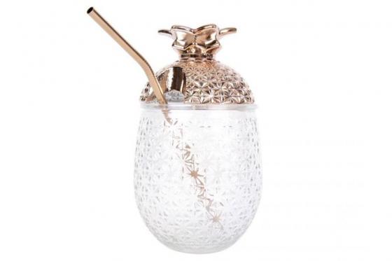 Cocktail Glas - Goldene Ananas  
