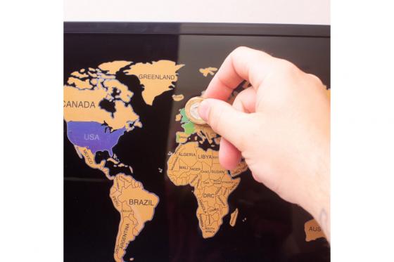 Boîte lumineuse mappemonde - Carte à gratter 3 