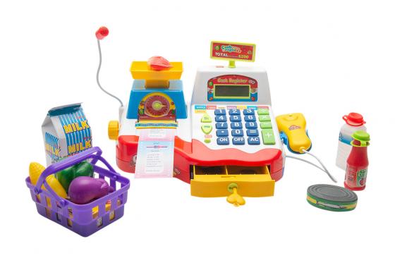 Supermarkt-Spielkasse - mit Zubehör  