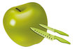 PLAT DE SERVICE - set de couteaux inclus, pomme 