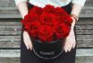 Boîte de roses L noire - Royal Red 