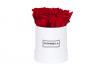 Boîte de roses M blanche - Royal Red 