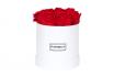 Boîte de roses L blanche - Royal Red 