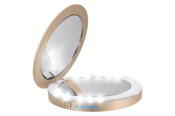 LED Make-Up Spiegel - mit Powerbank 1 