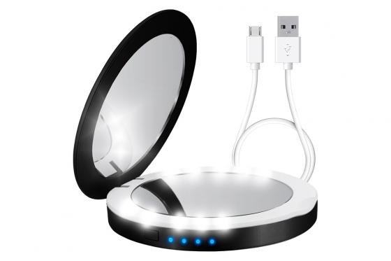 Batterie de secours LED - Miroir à make-up  