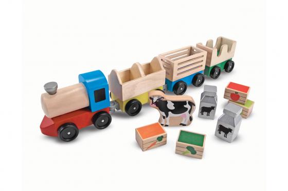 Train de la ferme - jouet en bois 1 