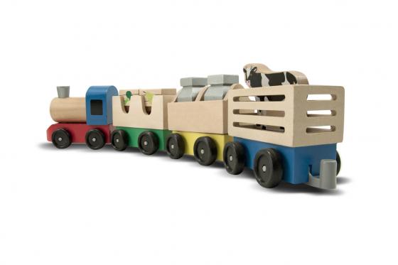 Train de la ferme - jouet en bois 2 
