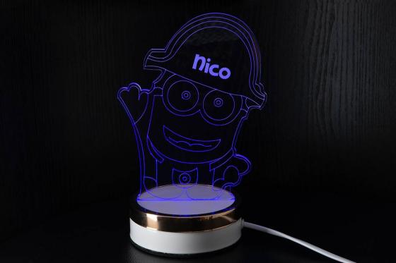 Nachtlicht Baumeister - mit Gravur 2 