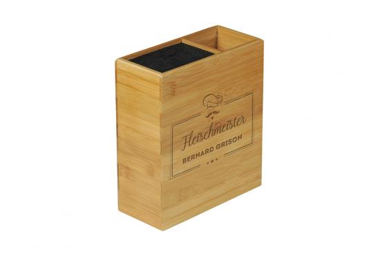 Messerblock & Utensilienbehälter - mit Gravur 1 