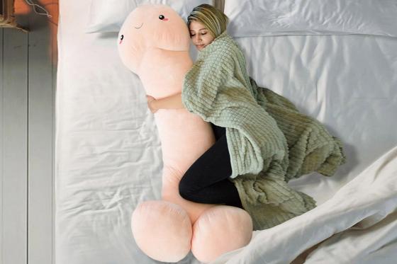 Cuscino pene XL - 100 cm - bianco  