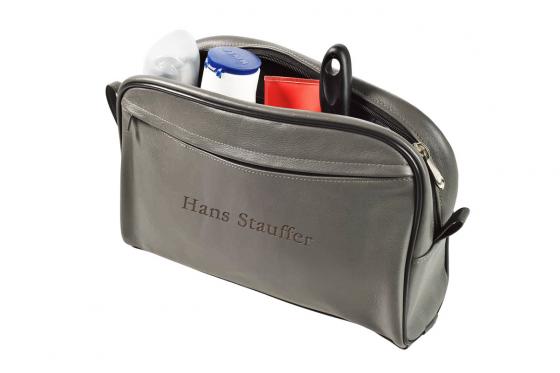 Necessaire Echtleder - mit Lasergravur personalisiert  