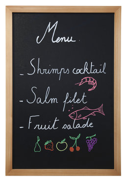 Memo Board - Tableau noir avec cadre en bois 1 