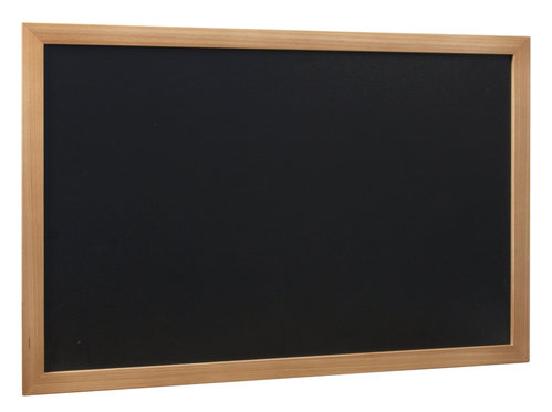 Memo Board - Tableau noir avec cadre en bois 8 