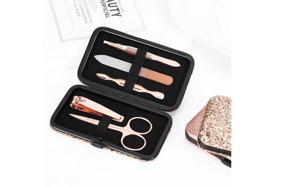 Manicure-Set - Roségold Glitter  