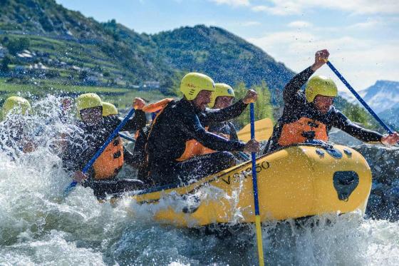 Rafting sur le Rhône - Dans le parc naturel de Finges pour 2 personnes  