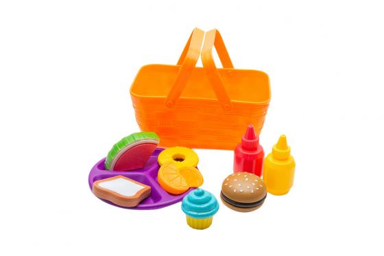 Picknickkorb orange - mit Zubehör  