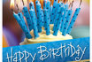 Geburtstagskarte - Cupcake mit Kerzen 