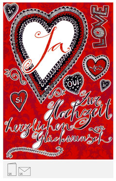 Carte de mariage - Carte de mariage originelle  