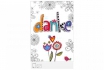 Dankeskarte - originelle Karte mit Blumen 