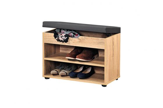 Schuhschrank - mit Sitzkissen & Staufach  