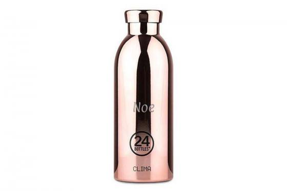 Bouteille thermos Rose Gold - de 24Bottles, avec gravure  