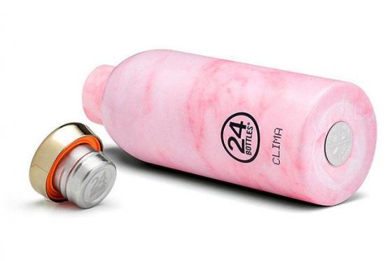 Bottiglia thermos Pink Marble - di 24Bottles, con incisione 1 