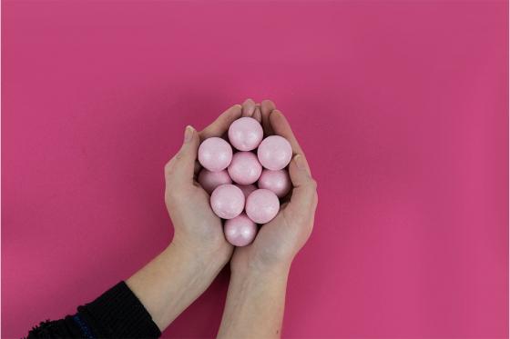 Bombe da bagno al vino rosé - con effetto glitter 3 