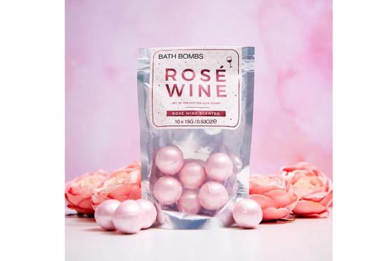 Bombe da bagno al vino rosé - con effetto glitter 4 